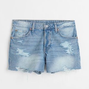 H & M Boyfriend Low Waisted Jean Shorts